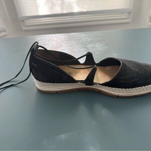 Paul green espadrilles, size 9, black, lace up around ankle